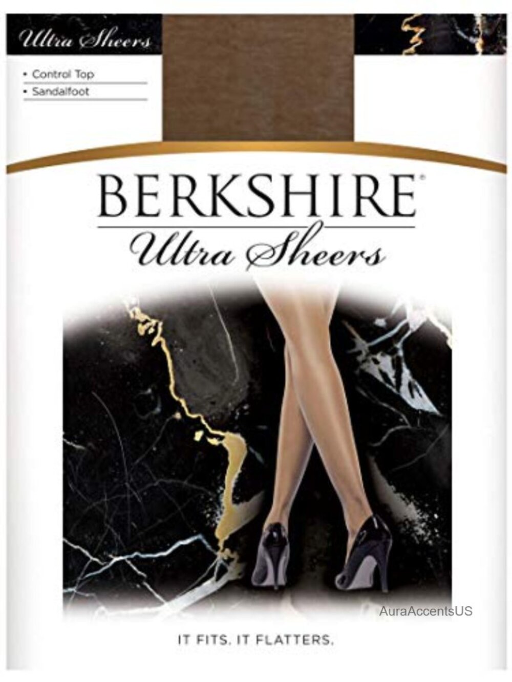Women's Ultra Sheer Control Top Sandalfoot Pantyhose 15 Denier Nylon Spandex